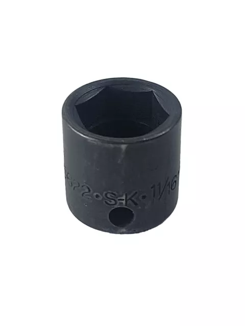 SK Tools USA 45622 11/16" SAE Shallow Impact Socket 3/8" Drive 6 Point