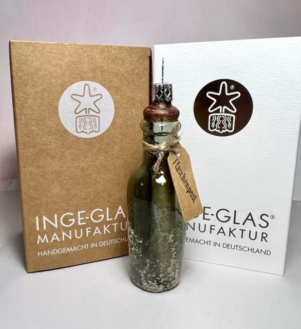 Inge Inge-Glas "Message In A Bottle" Ornament * Germany * New * Free Shipping