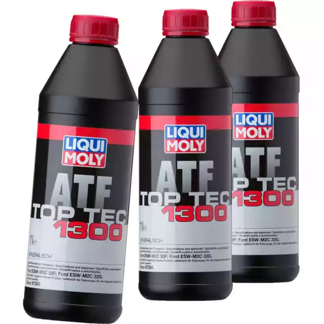 3x 1L LIQUI MOLY ATF ÖL AUTOMATIKGETRIEBEÖL passend für FORD ESW M2C 33-G / 33-F