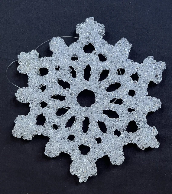 Plastic Crystal Christmas Tree Snowflake Ornament