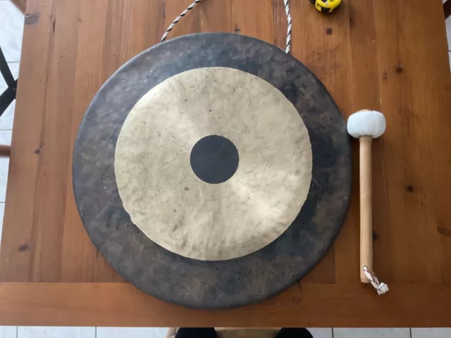 gong lunaire 55 cm avec mailloche et stylet