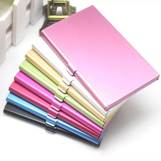 Business Card Case Creative Aluminum Metal Box Credit Card Wallet Card Holder #T