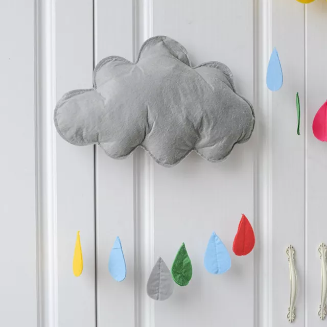 Adornos decorativos para habitación infantil gotas de fieltro de lluvia colgantes de pared decoración para niños 3