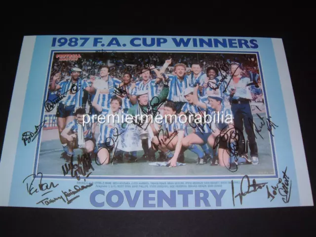 Coventry City Fc 1987 Fa Cop Finale Firmata Ristampa Keith Houchen Cyrille Regis