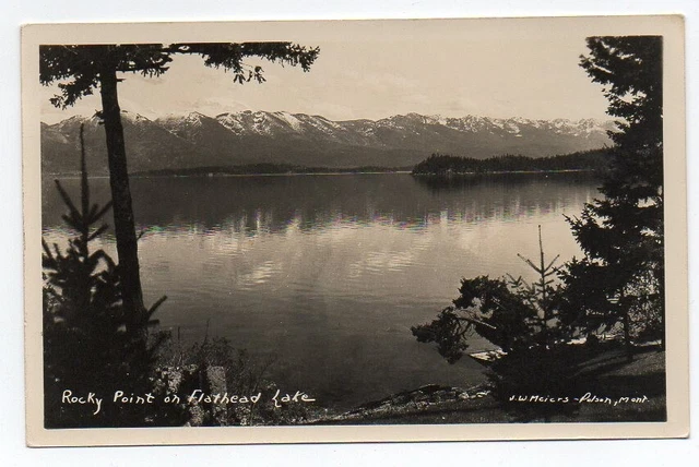 RPPC,Postcard,Rocky Point on Flathead Lake,J.W.Meiers,Palson,Montana