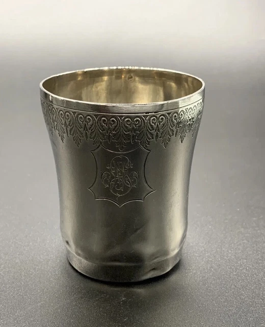 Ancienne Timbale en Argent Massif Poincon Minerve MO VD 79gr.