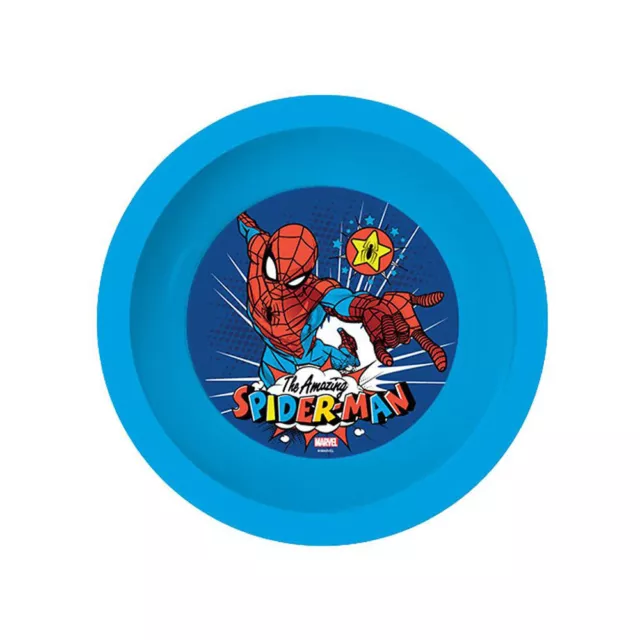 Set pappa da 3PZ Spiderman piatto ciotola tazza pranzo scuola bambini bicchiere 3