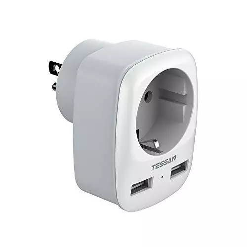 Adaptateur Prise Americaine USA Canada France Adaptateur de Voyage ave...