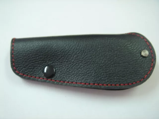 Porsche 993 997 Key Remote Fob Glove Cover Black Leather With Red Suture No.1
