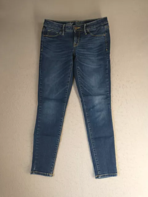 Mossimo Womens Jeans 4 27 Blue Mid Rise Jegging Power Stretch Dark Wash Denim 2