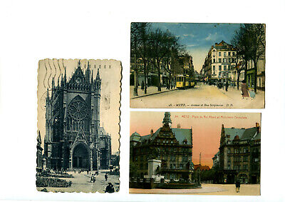 CPA 57 moselle metz set of 3 postcards