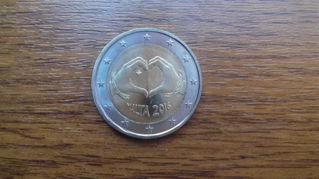 pièce neuve malte 2 euros 2016 "amour"