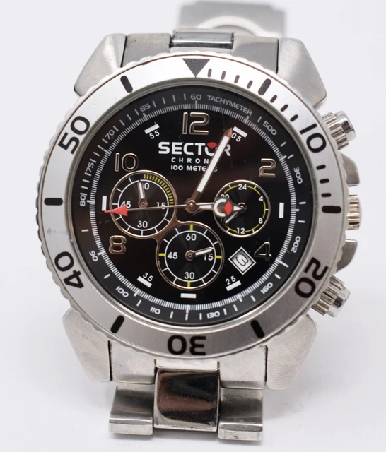 Sector stainless steel chrono quartz store