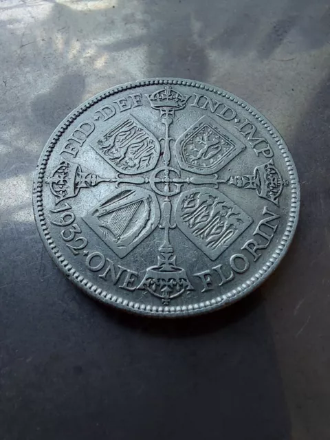 1932 King George V Silver Florin, Two Shillings Very Nice Collectable Condition