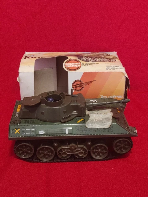 JOUSTRA TANK TCHAD N° 10. ANCIEN JOUET MILITAIRE MECANIQUE à JOUSTRA TANK TCHAD N° 10. ANCIEN JOUET MILITAIRE MECANIQUE à
