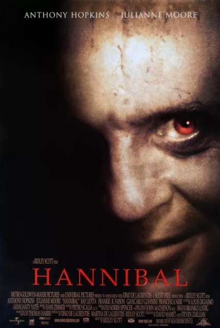 Hannibal (2001) original movie poster - single-sided - rolled Anthony Hopkins