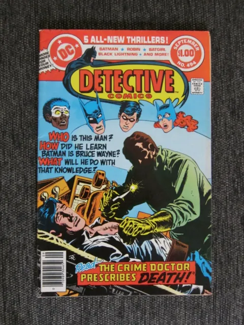 DETECTIVE COMICS #494 FN/VF BATMAN DC Bronze Age Batgirl Robin Black Lightning