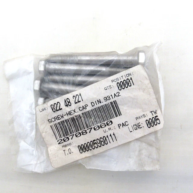 Sea Doo OEM M8x70 Hexagon Hex Cap Screws Bolts 207087060 Set of 5