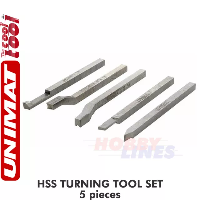 UNIMAT accessories 162231 HSS TURNING TOOL SET Classic MetalLine Cool Tool