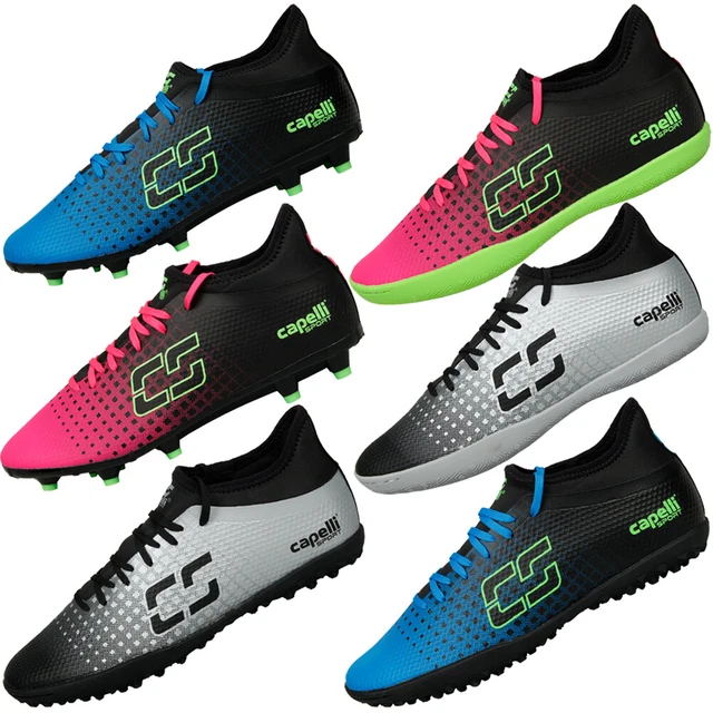 Capelli Sport Fusion FG Turf Kinder Herren Hallen Multinocken Fußballschuhe neu