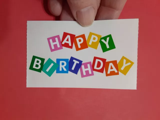 Vintage Mrs Grossman's happy birthday sticker module
