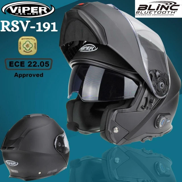 Casque De Moto Modulaire Bluetooth Adulte Hommes Femmes Double Visière Casque De Moto Intégral Léger Approuvé DOT/ECE Grands Casques De Collision A, XL=61~62CM
