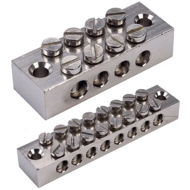 Earth Connection Block 4 & 8 Way Earth Mains Block Earthing Connect Terminal Connection Unit ...