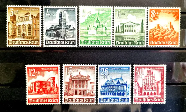 1940 Old German Reich full set of 9 stamps Winter Relief Mi. DR 751-759 MNH VF
