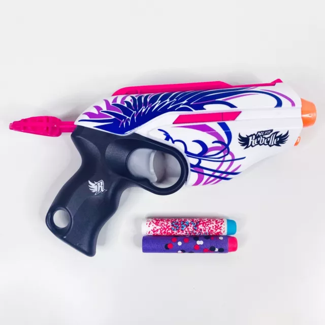 2013 NERF Rebelle blaster gun - Pink Crush + 2 darts - Australia release Hasbro