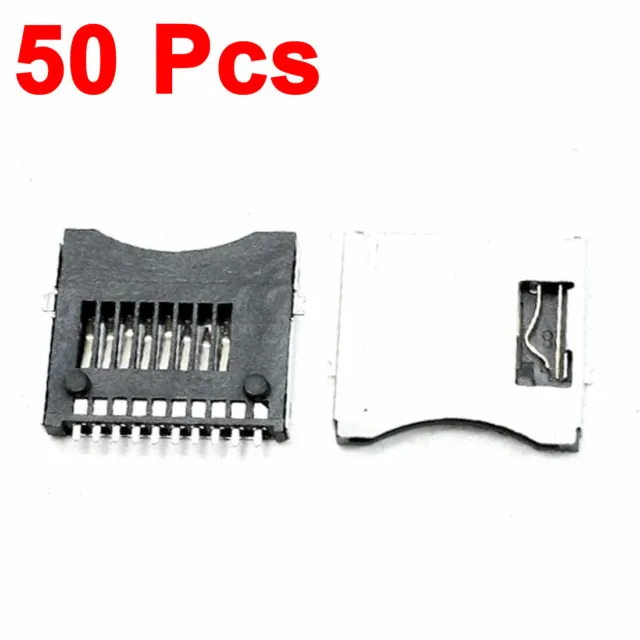 50 Pieces Micro SD TF Memory Card Sockets Connectors for PCB Mounting