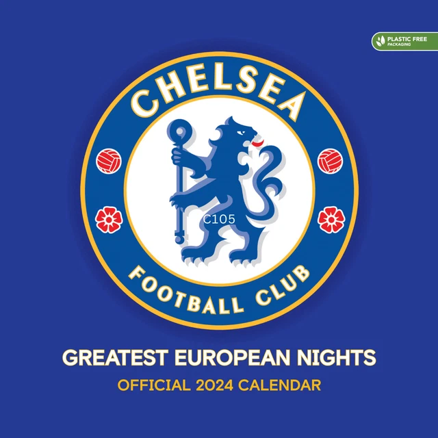 CALENDARIO 2024 CHELSEA, mese da parete quadrata da vedere, senza