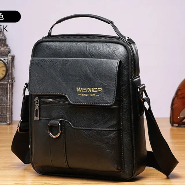 Mens Leather Shoulder Bag Handbag Business Crossbody Bag Briefcase Messenger Bag