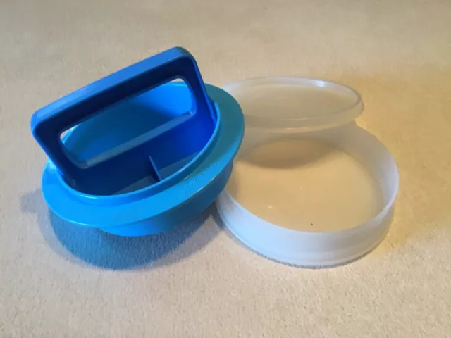 Tupperware Large 5” Hamburger Press 4Pc. Set - Freezer￼ Safe