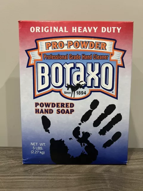 Caja de jabón de mano en polvo Boraxo 5 libras 80 oz original profesional resistente