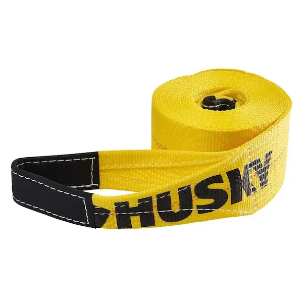 Husky Yellow 30 Ft 10,000 Lb 4" Vehicle Recovery Offroad Tow Strap 100 425 152