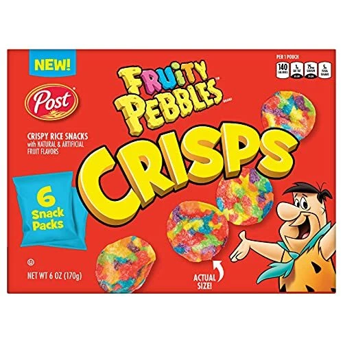 NEW POST FRUITY Crisps, Portable Cereal Snack for Kids and Families
