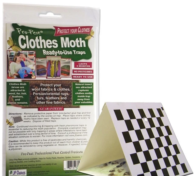 Clothes Moth Traps 2 Pak Lures Webbing Clothes Moths Pheromone Clothes Moth Trap 2