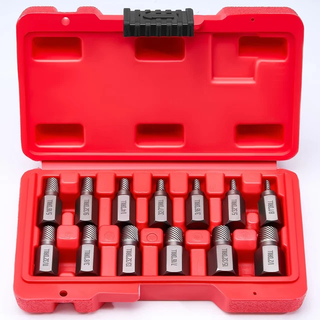thumbnail image 2 of 13-Piece Screw Extractor Set - Easy Out Bolt Remover Kit With 3/8" Drive For Damaged & Broken Screws 2 of 6