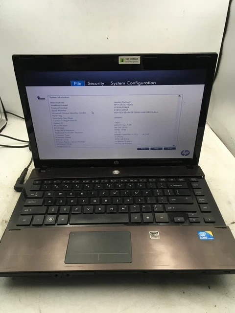 HP PROBOOK 4420S Arranca A La Bios Intel Core I3 M350 4Gb