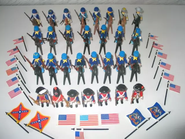 Playmobil Western  Nordstaatler - Südstaatler - Franzosen - Engländer - Soldaten