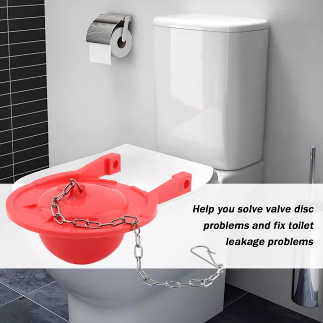 2pcs 3inch With Chain Universal Water Saving Replacement Parts Toilet Flapper