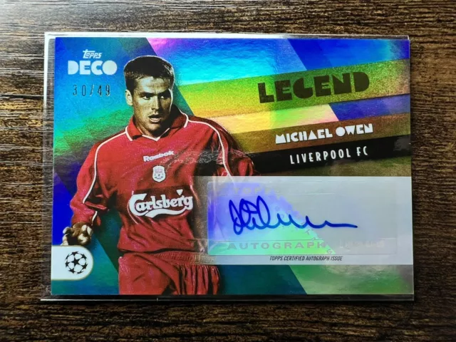 Topps Deco 2022-23  Michael Owen Autograph # /49 Liverpool FC