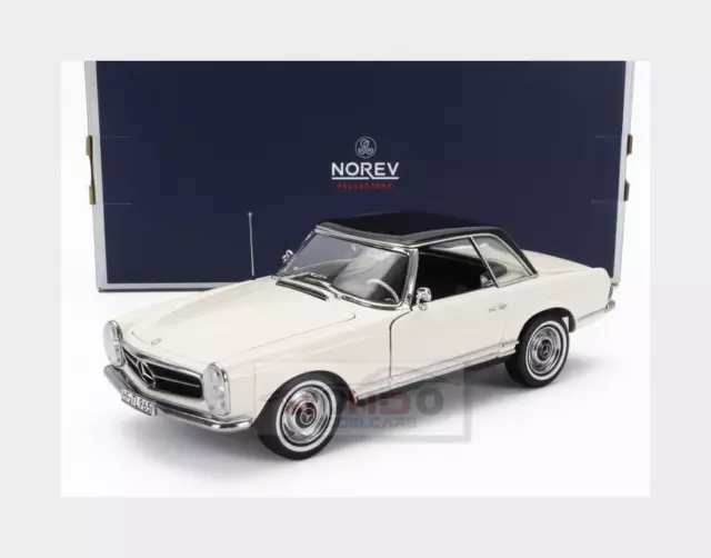 1:18 NOREV Mercedes Benz Sl-Class 230Sl (W113) Spider Hard-Top 1963 White NV1837