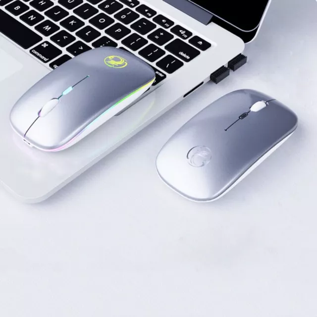 Mouse Wireless Computer Bluetooth 5.0 USB Rechargeable Silent Ergonomic Mice