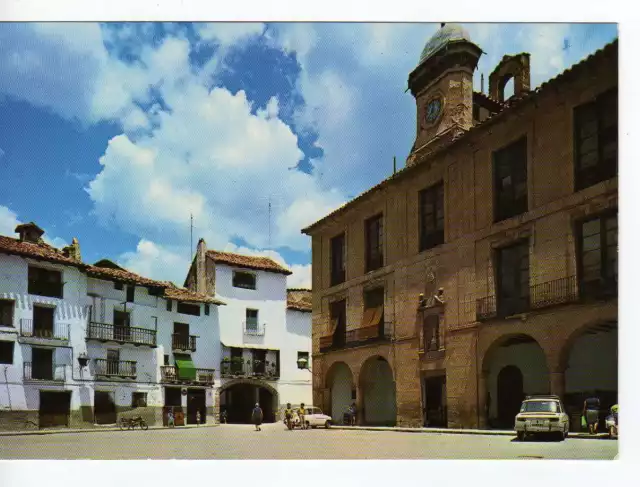 Postal Mora de Rubielos (Teruel) Plaza Ayuntamiento.