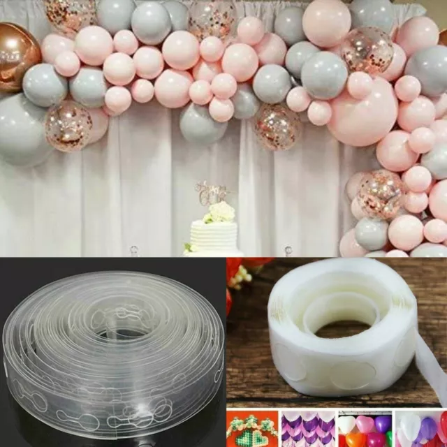 5M Balloon Strip Arch Party DIY Hen Chain Plastic Tape Garland String  Wedding Double Single 