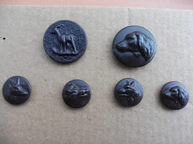 Bouton Ancien De Veste De Chasse - Décor Vénerie Avec Deux Chiens D'arrêt - Métal Français