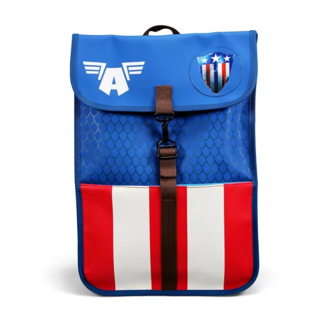 Original Marvel Comics Captain America Schild Rucksack Rucksack Tasche Schule Reise