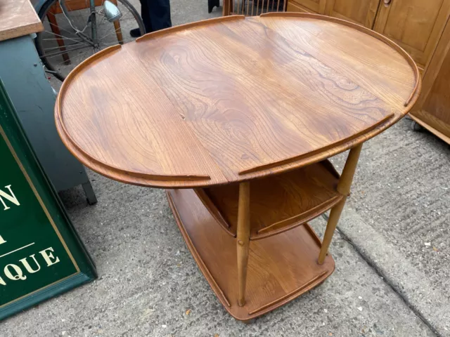 Mid Century Ercol Windsor Drop Leaf Drinks Trolley