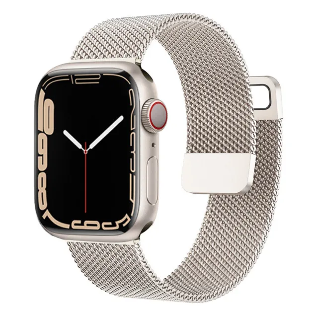 For Apple Watch Ultra Series 49mm Magnetic Stainless Steel Mesh Metal Band Strap